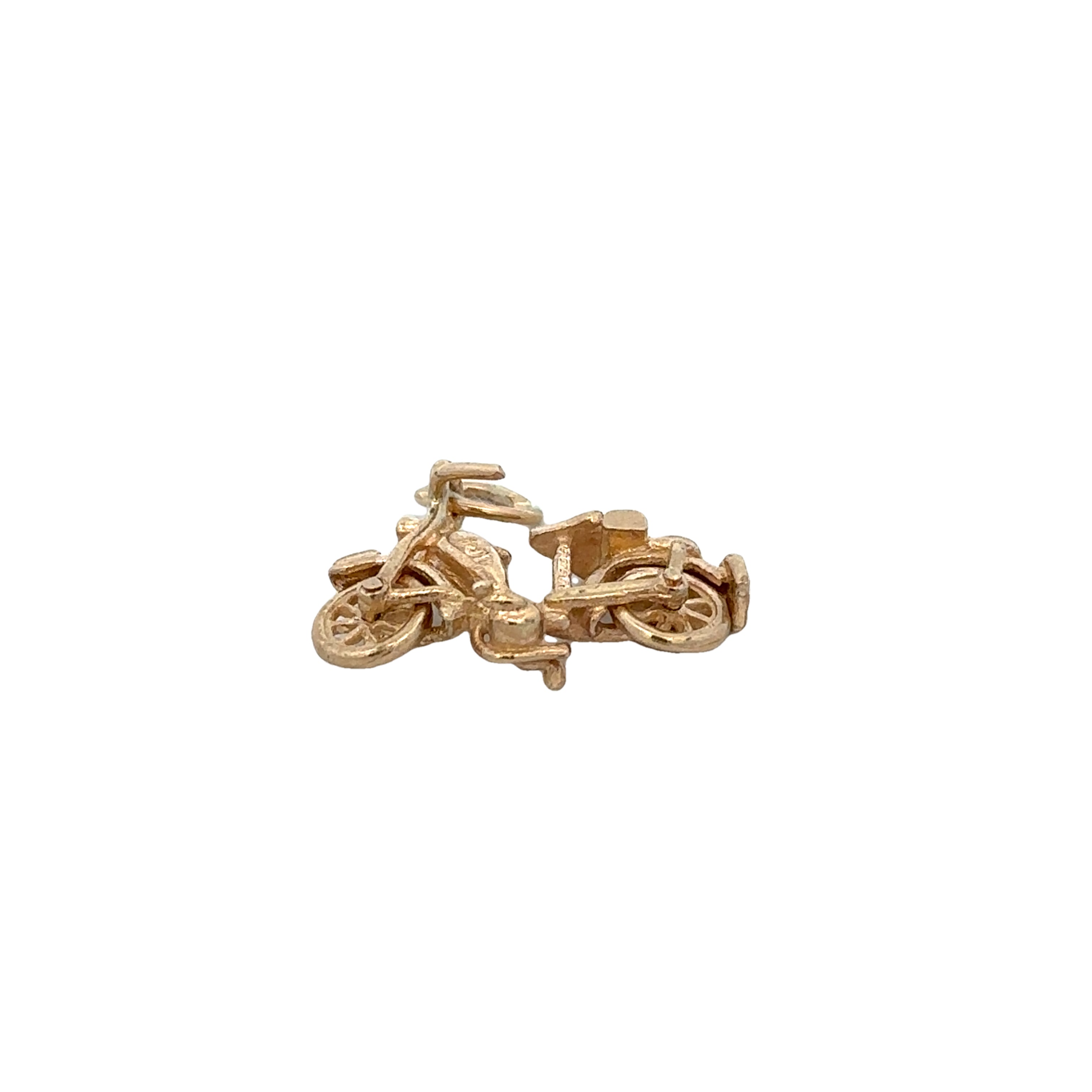 Vintage 9k Bicycle Charm with Moving Wheels