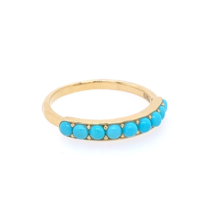 Turquoise Band in Yellow Gold