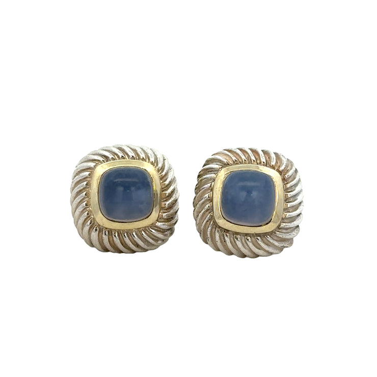 Estate David Yurman Chalcedony Cable Style Earrings