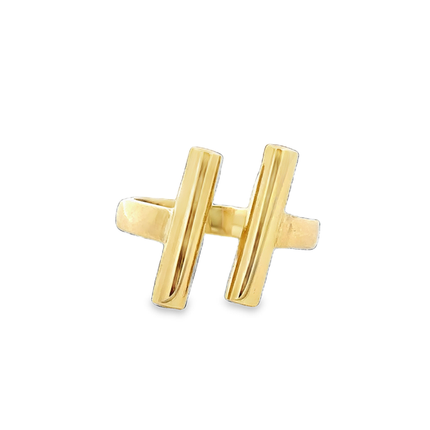 Parallel Bars Ring in 18k Yellow Gold