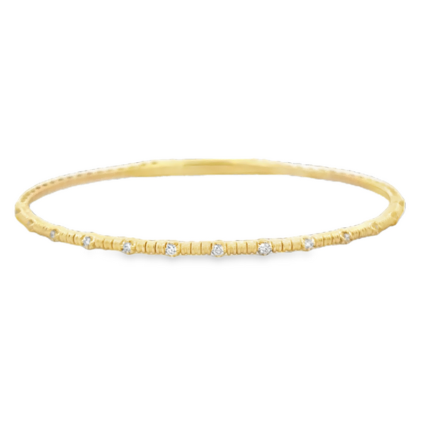 Flexible Diamond Accented Bangle Bracelet