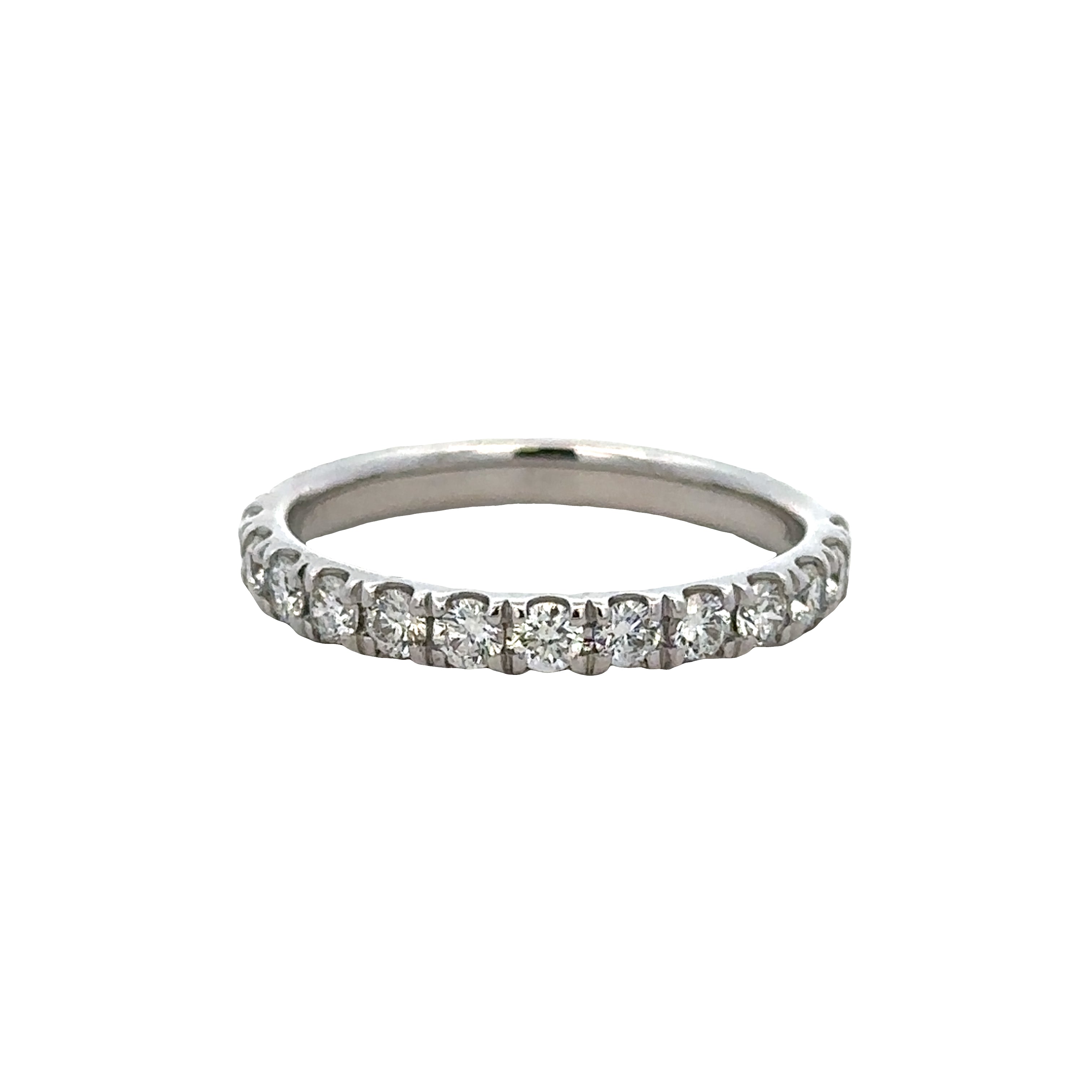 14k White Gold 0.50 Carat Diamond Band – Size 6