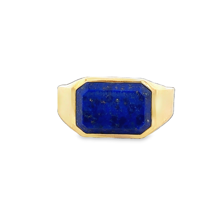 Lapis Ring in Yellow Gold