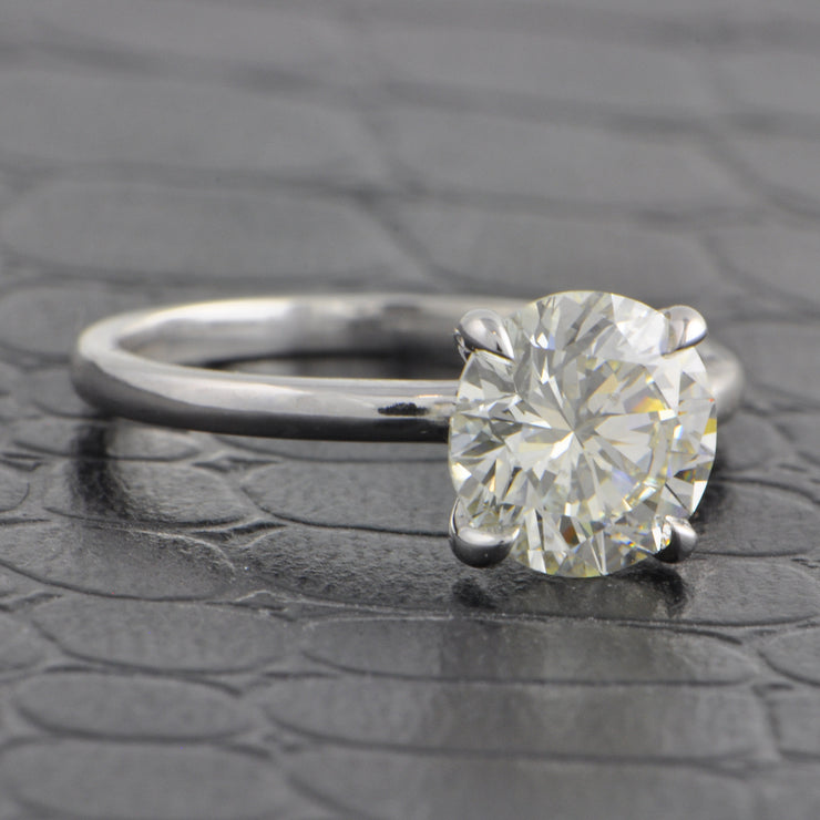 GIA 2.18 ct. Round Brilliant Cut Diamond Engagement Ring