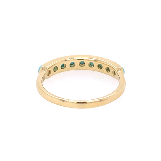 Turquoise Band in Yellow Gold