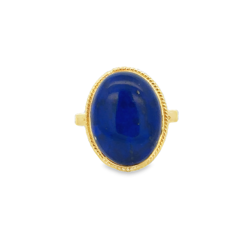 Vintage Lapis Ring in Yellow Gold