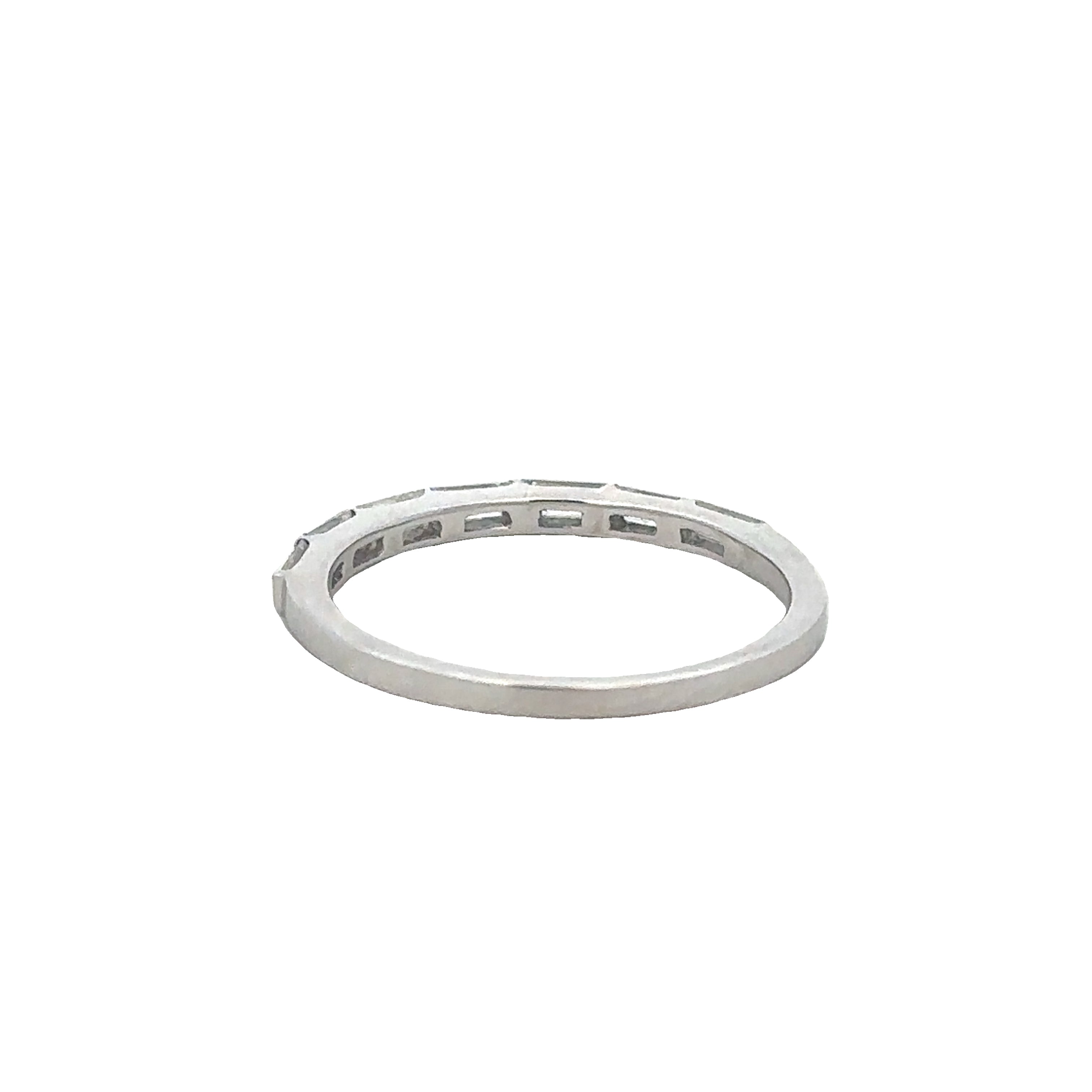 Baguette Cut Diamond Band in White Gold