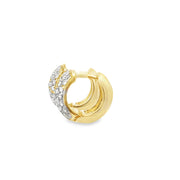 Diamond Huggie Earrings in Yellow Gold