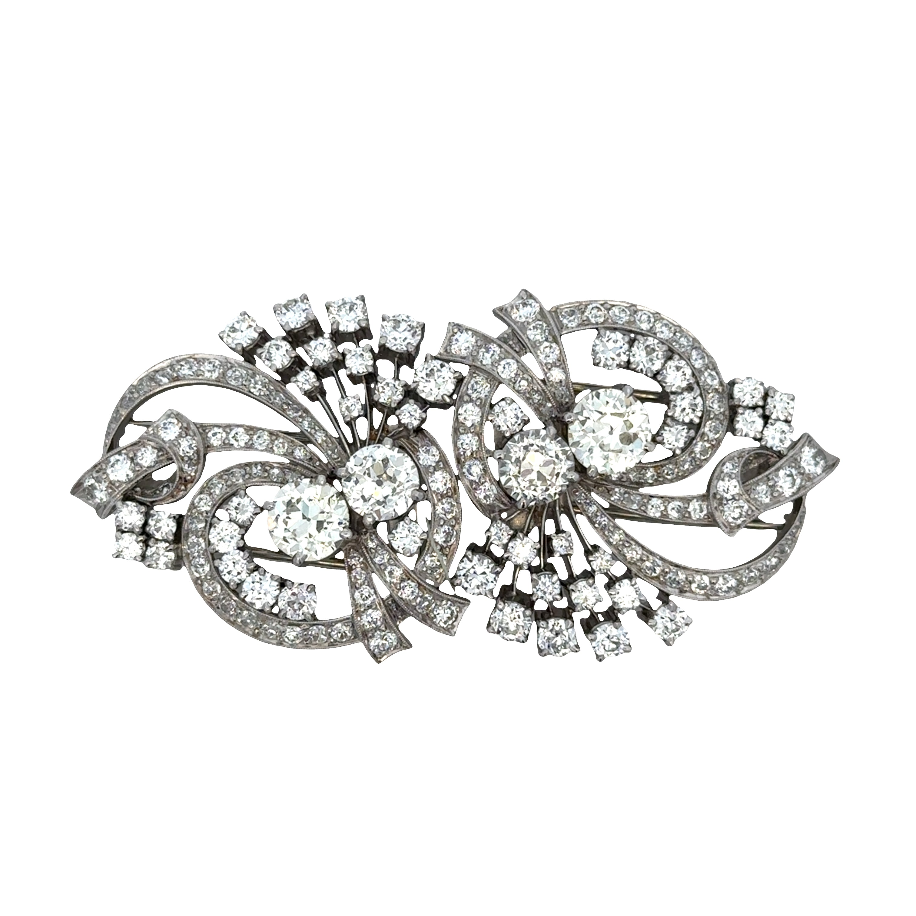 Estate Vintage 1940s-50s Raymond Yard Diamond Clips