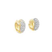 Diamond Huggie Earrings in Yellow Gold