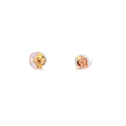 Amethyst Stud Earrings in Yellow Gold