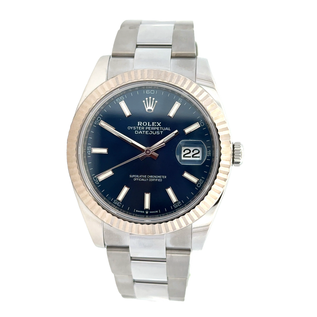 Pre-owned Rolex Datejust II Automatic Wristwatch Blue Dial