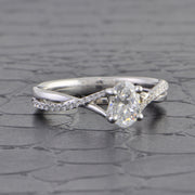 GIA .75 ct. D-VS2 Oval Cut Diamond Engagement Ring in White Gold