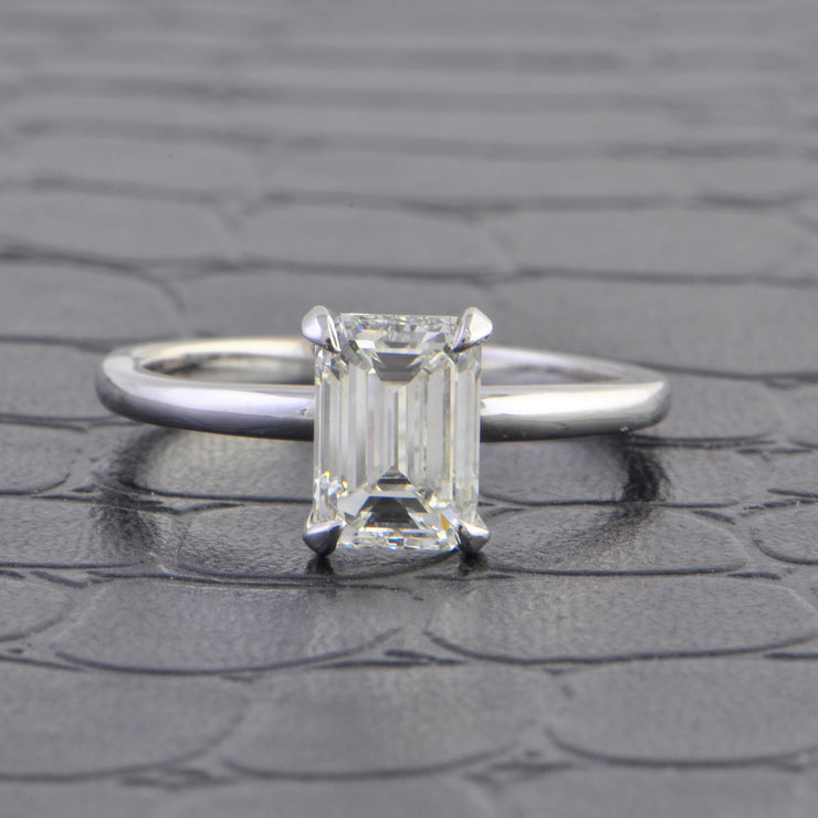 GIA 1.58 ct. J-VS2 Emerald Cut Diamond Engagement Ring