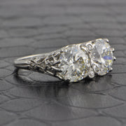 Magnificent Art Deco Old European Cut Diamond Engagement Ring in Platinum