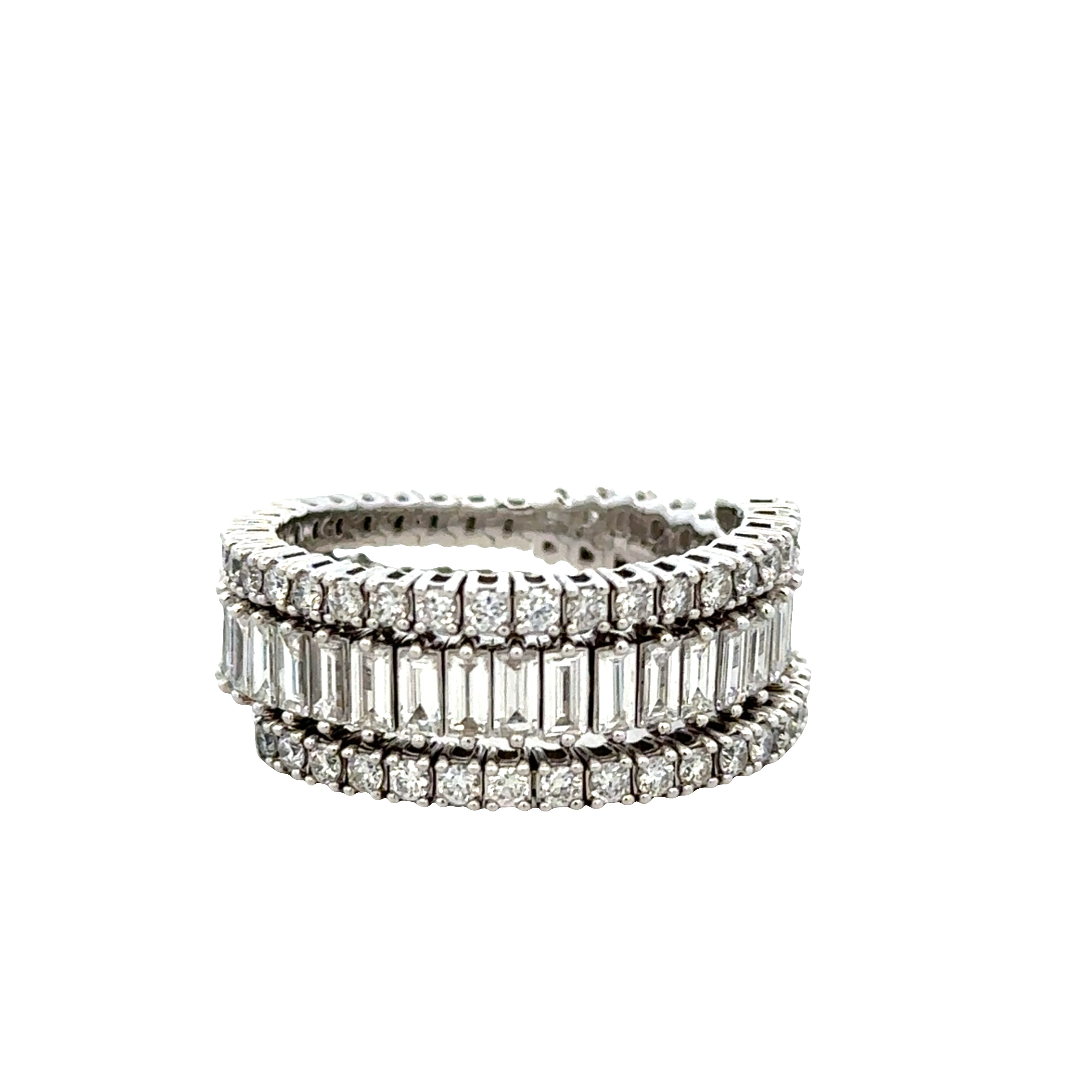 Flexible 14k White Gold Diamond Wrap Ring – Size 7