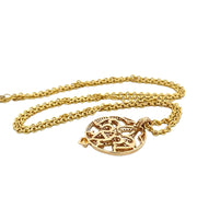 Statement Openwork Diamond Amulet Pendant in 18k Yellow Gold