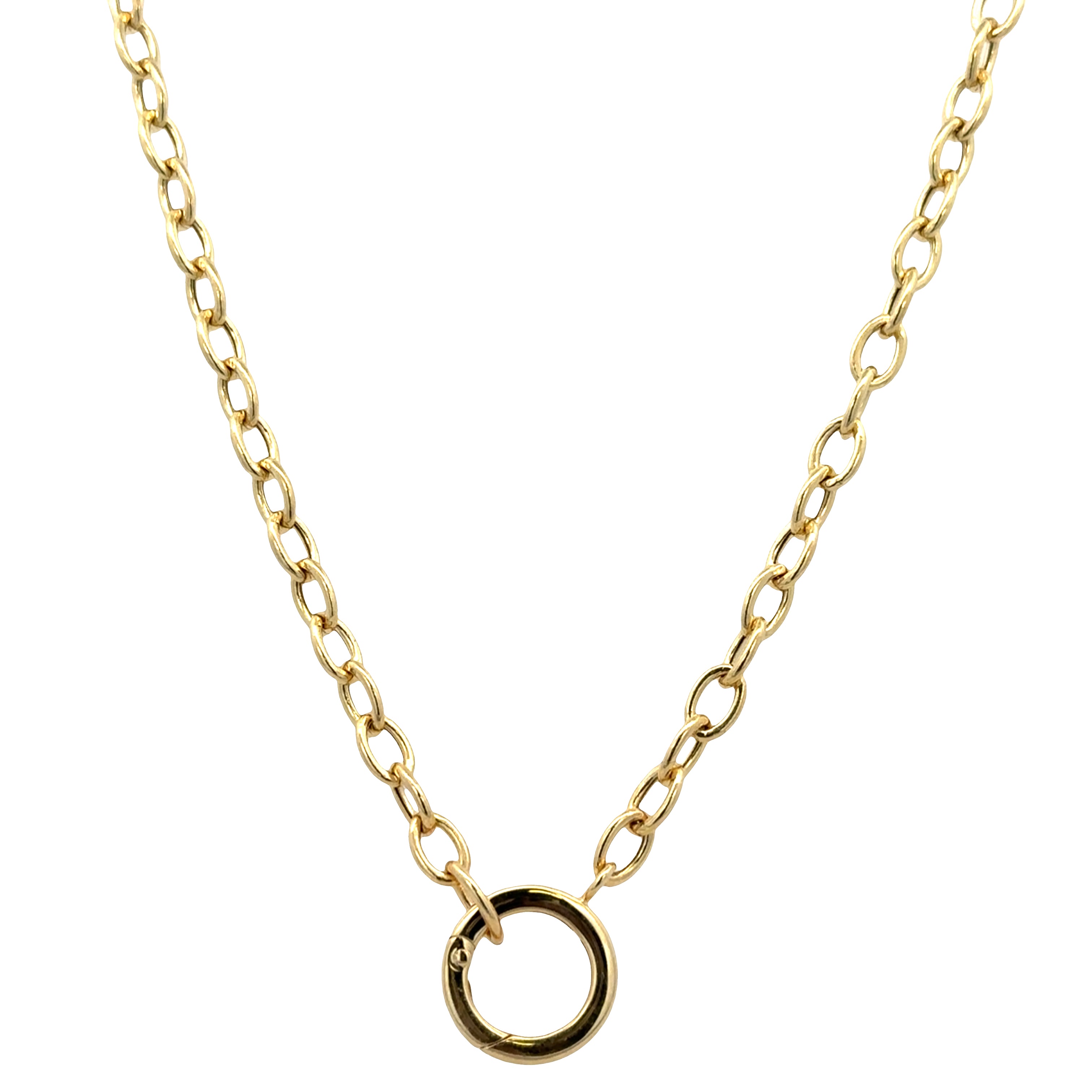 14k Yellow Gold Cable Link Necklace – 18"