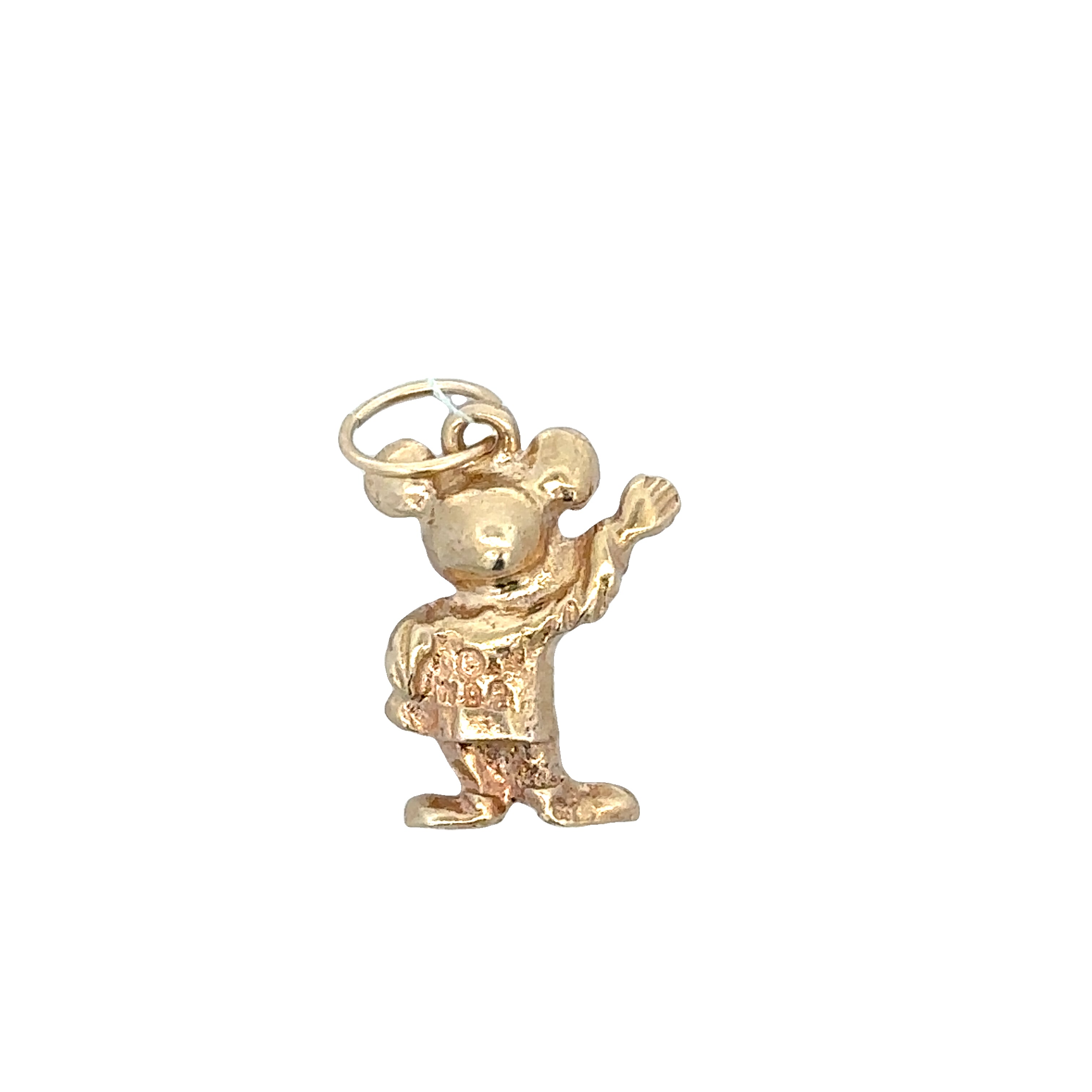 Vintage Mickey Mouse Charm in Yellow Gold