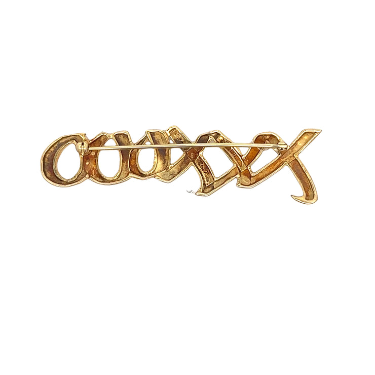 Tiffany & Co. Paloma Picasso XO Brooch in 18k Yellow Gold