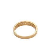 Channel Set Diamond Band in Yellow Gold