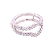 Diamond Ring Guard in White Gold