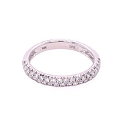 Pave Set Diamond Band in White Gold