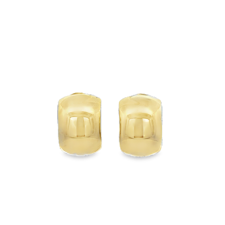 Gold Huggie Earrings in Yellow Gold