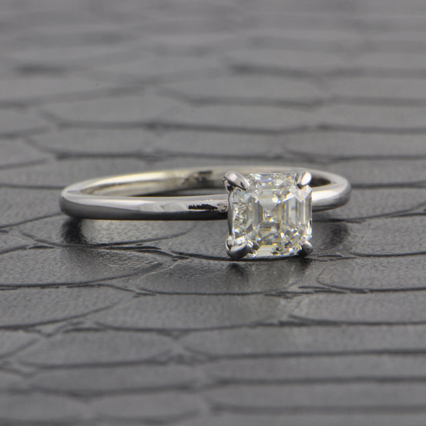 GIA 1.01 ct. Asscher Cut Diamond Engagement Ring