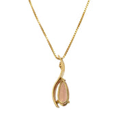 Imperial Topaz and DIamond Pendant in Yelllow Gold